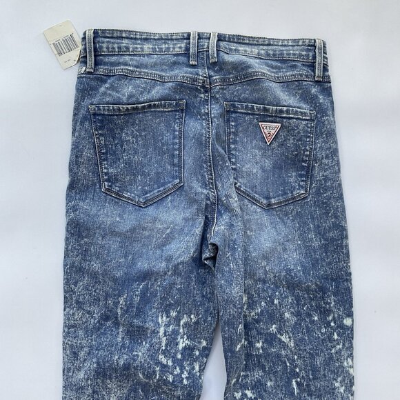 Guess Women’s 1981 High Rise Skinny Jeans Brit Pop Light Blue Acid Wash Size 28 - Picture 13 of 16
